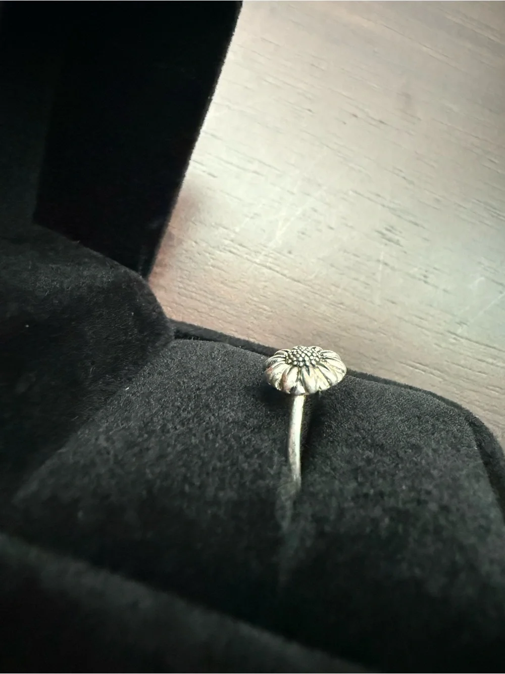 Sterling Silver Sunflower Flower Ring
